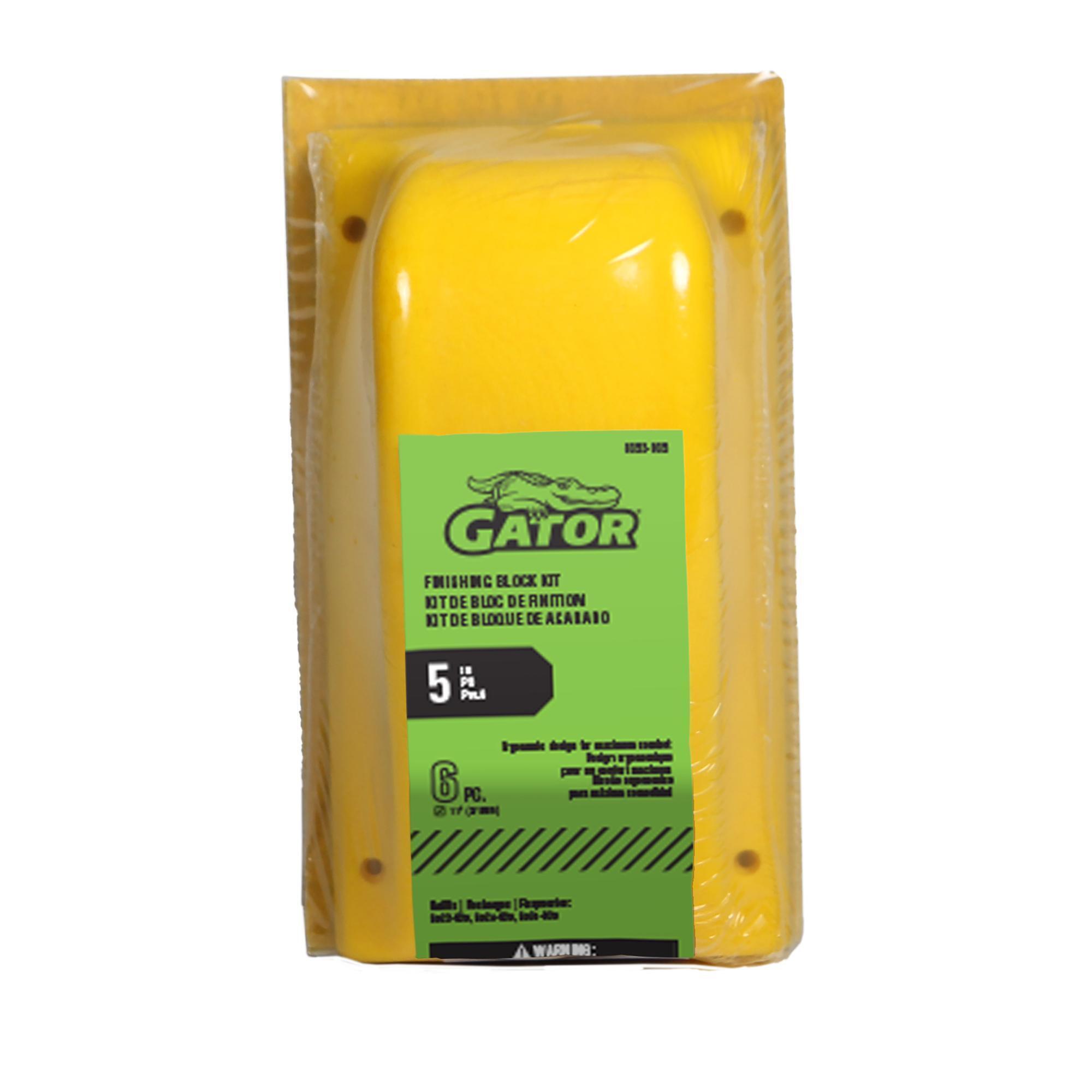 Gator Finishing Block Kit — 5-1/4in. L x 3in. W, Assorted Grits, 4 Pcs, Model# 8352035DS